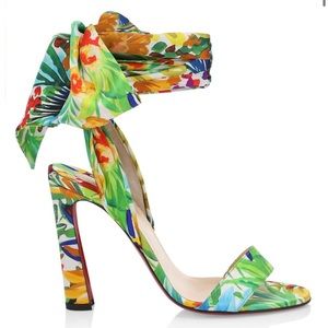 Christian louboutin brand new satin sandal .